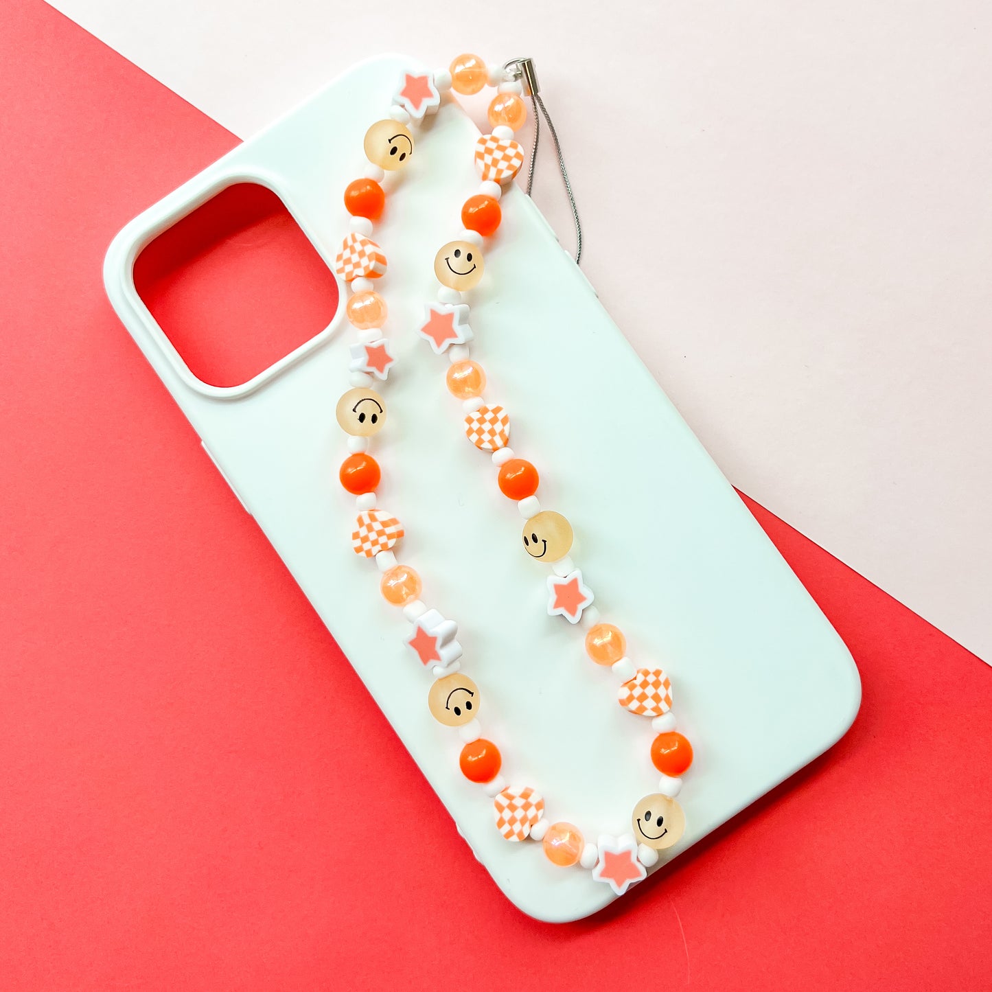 Orange & White Phone/Bag Charm